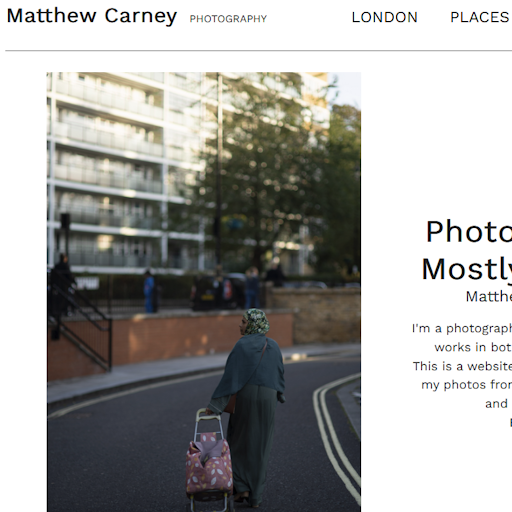 Picture of a photography website