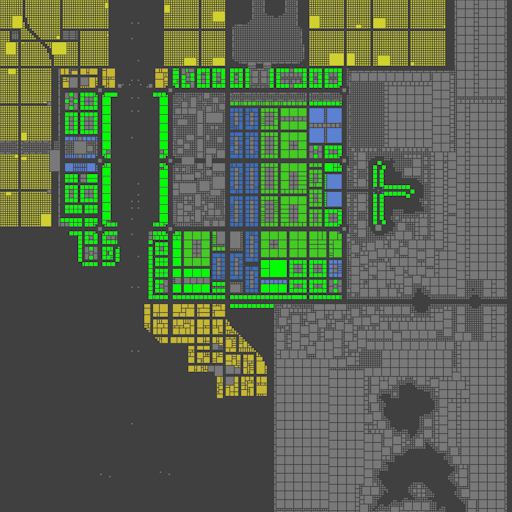 A colourful map of small squares